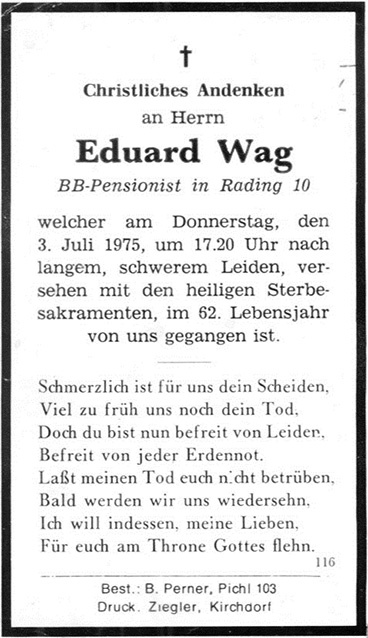 Eduard Wag * um 1913